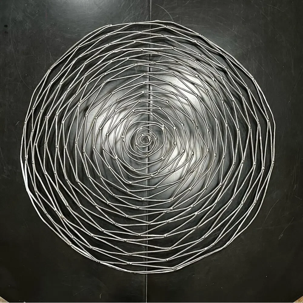 NEW Z Gallerie Antique Bronze Wrought Iron Spiral Wall Tabletop Sculpture Bowl